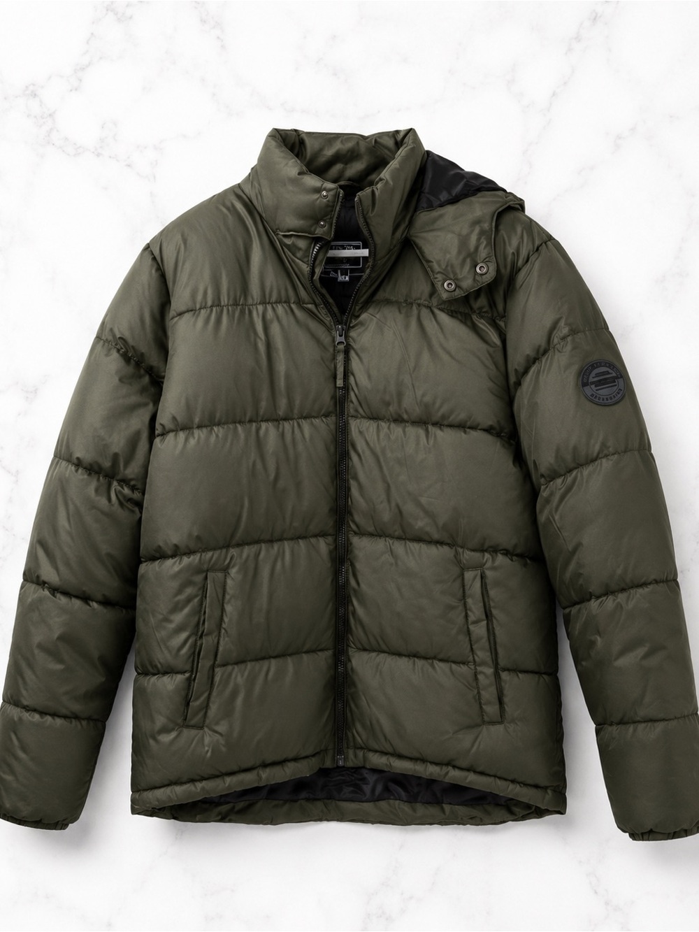 Men’s Bass Olive Green Quilted Puffer Jacket